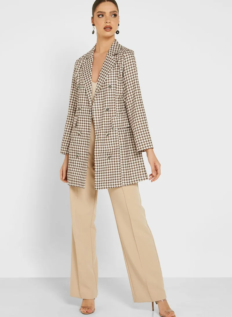 ELLA Checks Print Blazer Dress