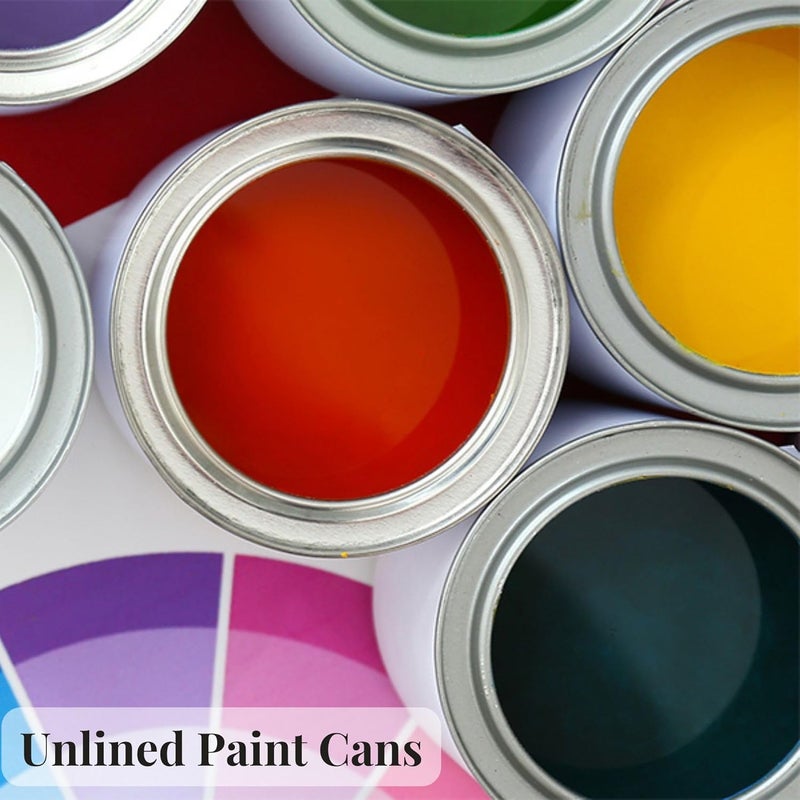 Cornucopia Brands Metal Paint Cans with Lids (1/4 Pint Size Pack of 6) Tiny Empty Unlined Quarter Pint Paint Pails; 1/2 Cup Capacity - Image 3