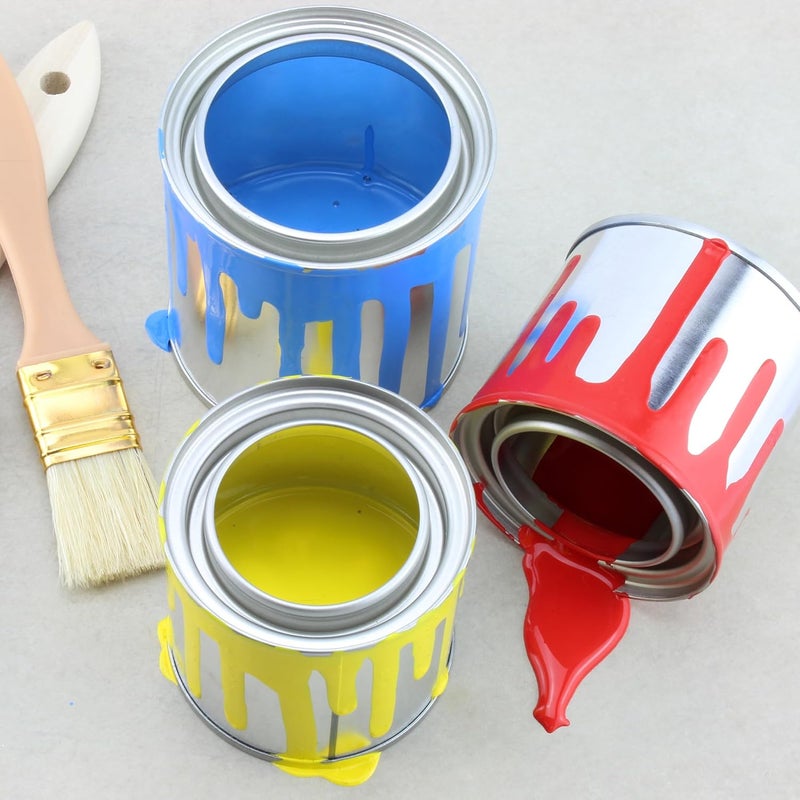 Cornucopia Brands Metal Paint Cans with Lids (1/4 Pint Size Pack of 6) Tiny Empty Unlined Quarter Pint Paint Pails; 1/2 Cup Capacity - Image 2