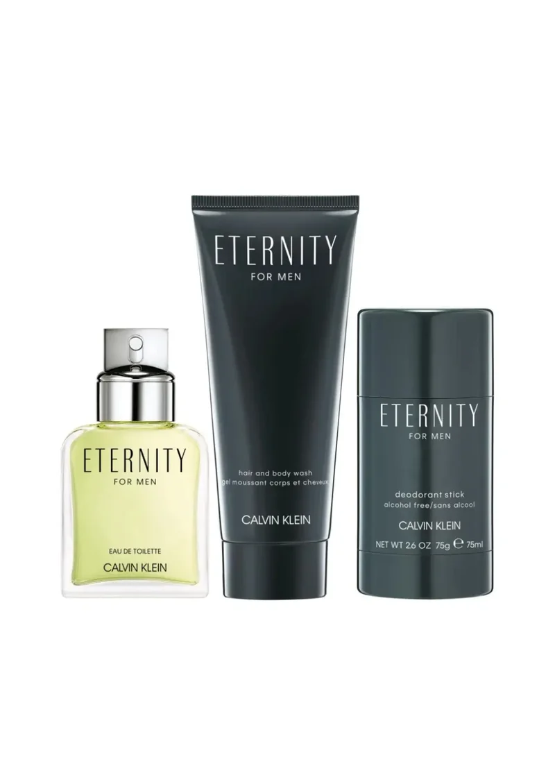CALVIN KLEIN Men Fragrance Set Spring 2025 (Eternity for Men Eau de Toilette 50 mL Shower Gel 100 mL Deodorant Stick 75 mL)