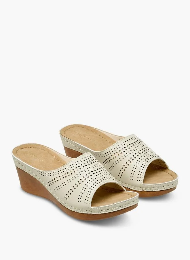 Flora Bella Women Perforated Wedge Heel Sandals