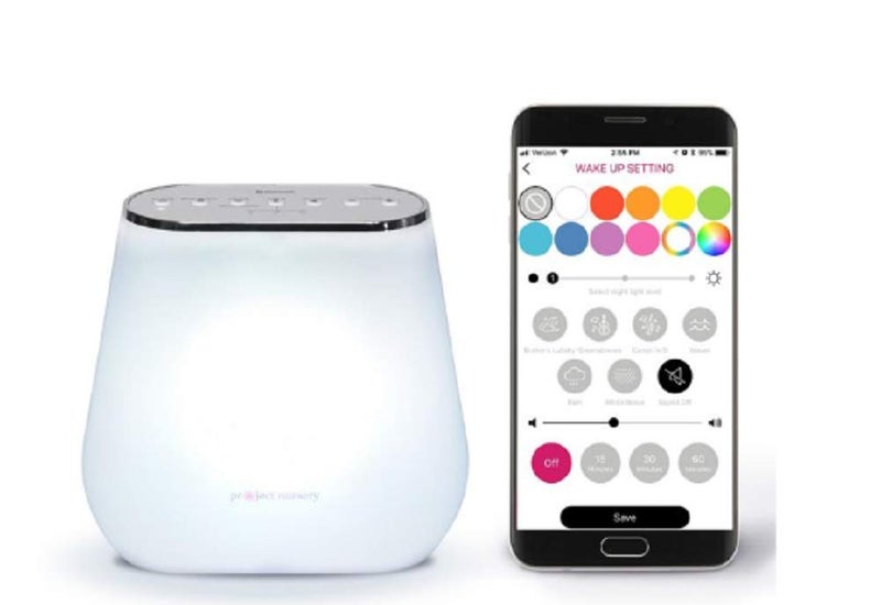 Project Nursery Project Nursery Bluetooth Smart Sound Soother with MultiColor Nightlight Alexa Enabled Voice Control 3 Natural Sounds 3 Lullabies Power Adapter Included 