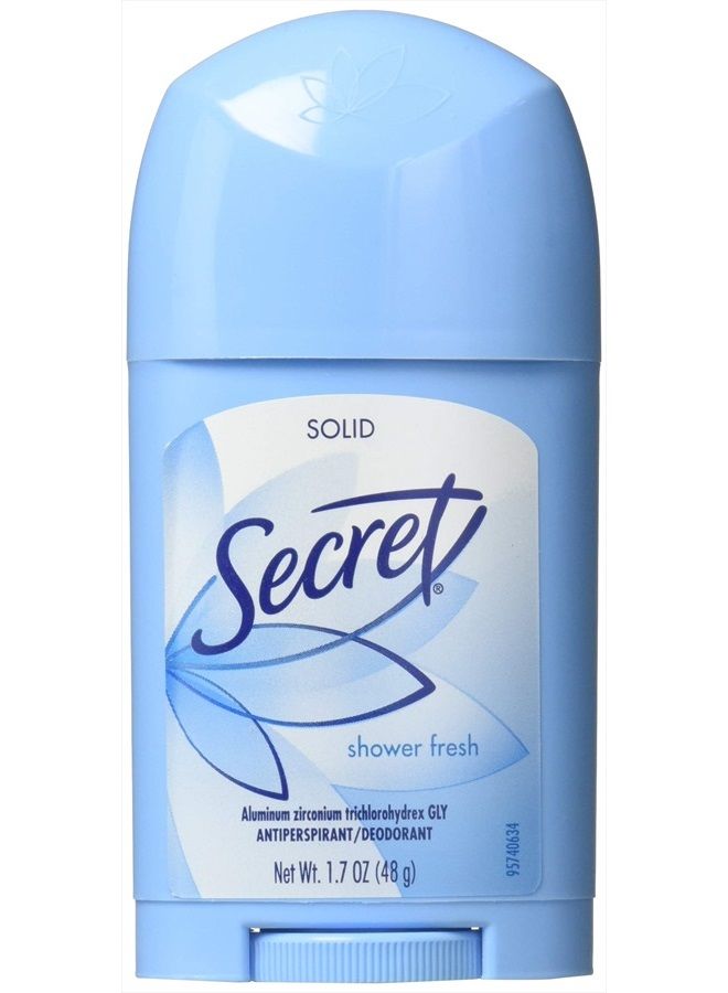 Secret مزيل عرق صلب برائحة الاستحمام 1.7 أونصة (عبوة 6)