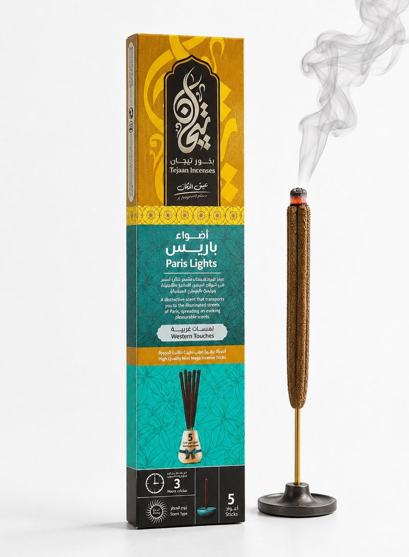 Paris Lights | 5 Premium Incense Sticks | 3-Hour Long-Lasting Burn