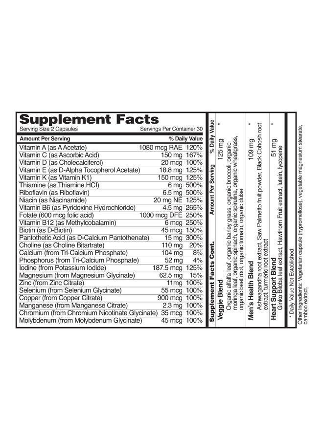 SNAP SUPPLEMENTS Men's Multivitamins - Daily Vitamins & Minerals for Men - Vitamin D, B12, Zinc, Herbs & Vitamin C for Energy & Immune Support, Multivitamin for Men, 60 Capsules - Image 5