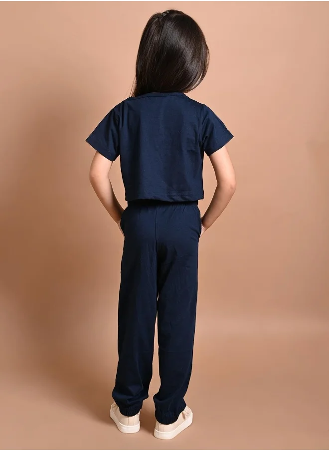 LILPICKS Solid Plain Girlish Co-ord Set
