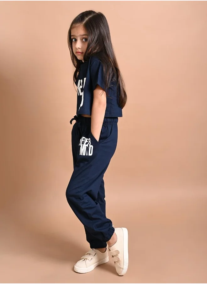 LILPICKS Solid Plain Girlish Co-ord Set