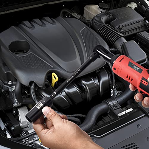 AOBEN 3/8-Inch Drive Impact Socket Set, 49 Pieces,6 Point (5/16" - 3/4", 8mm - 22mm), Deep/Shallow, Includes 3", 6" Extension bars, Universal Joint, 1/2" to 3/8" adaptor, 3/8" Inch Socket Adapter - Image 5