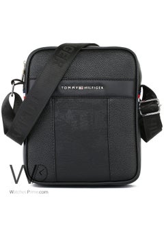 Tommy Hilfiger Plus Leather Tommy Hilfiger Crossbody Shoulder Black Mens Messenger Bag  - Image 1