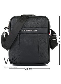 Tommy Hilfiger Plus Leather Tommy Hilfiger Crossbody Shoulder Black Mens Messenger Bag  - Image 3