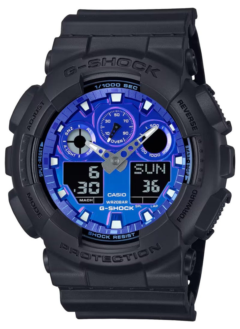 G-SHOCK Men's Analog-Digital Watch vivid BLUE - GA-100FL-1ADR  - Image 1