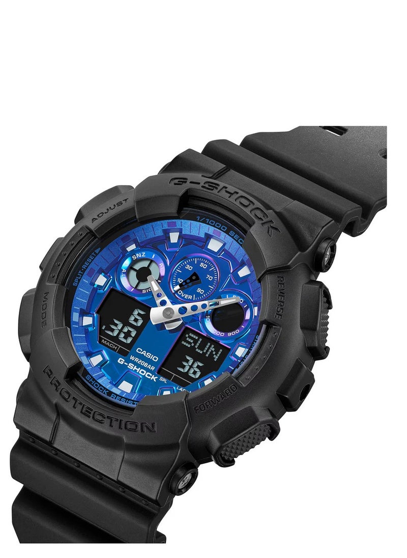 G-SHOCK Men's Analog-Digital Watch vivid BLUE - GA-100FL-1ADR  - Image 2