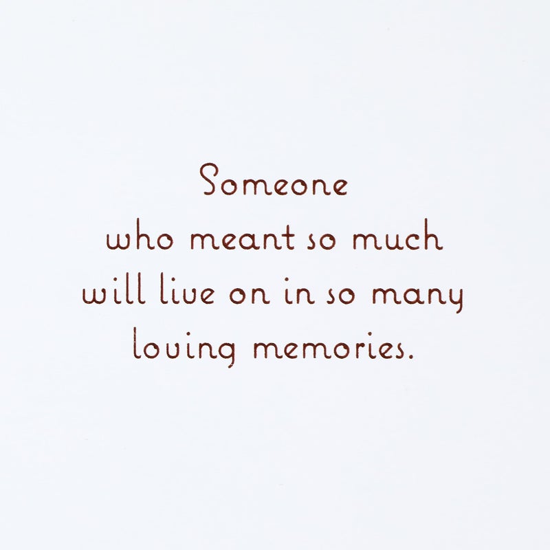 Hallmark Sympathy Card (Remembered with Love) - Image 3