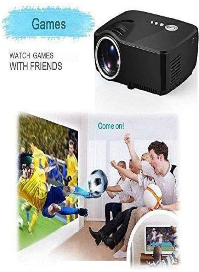 fool - Mini Portable LED Video TV Theater Resolution Throw Backpack Light Full HDMI Home Theater LED Video Game HDMI USB Beamer Display - Image 1