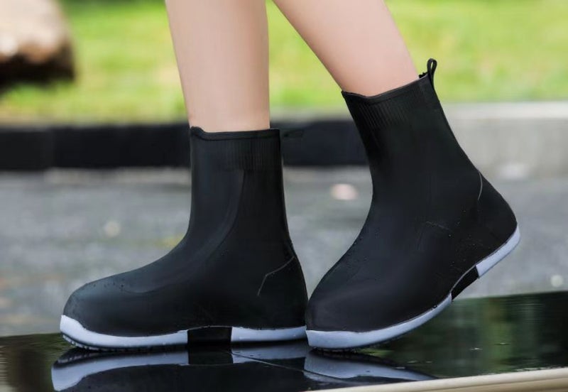 Rainproof Shoe Cover Waterproof Repeated Use Children'S Non-Slip Thickened Wear-Resistant Portable Silicone Riding Shoe Cover For Women Mountain Climbing Travel - Image 1