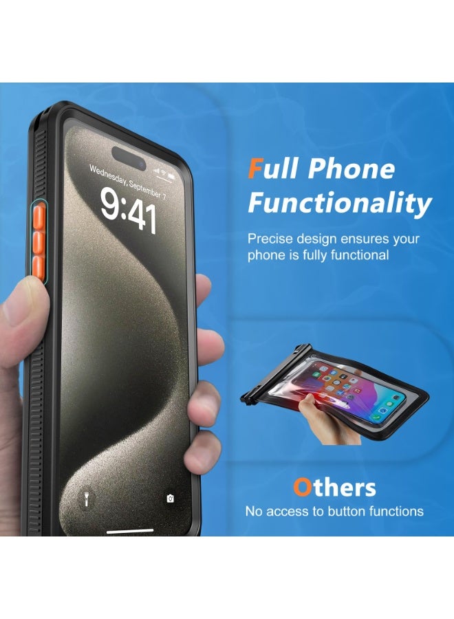 general Waterproof Case for iPhone, Underwater Snorkeling Diving Phone Case for iPhone 15PM 14PM 13PM 12PM /15PLUS 14PLUS, HD Underwater Photography Snorkeling Case Travel Essentials - Image 5