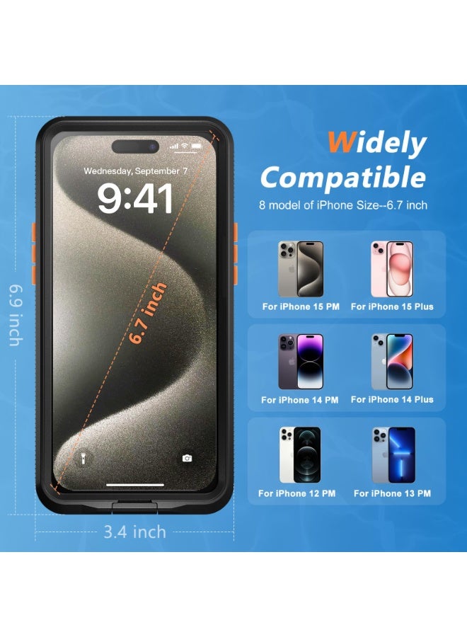 general Waterproof Case for iPhone, Underwater Snorkeling Diving Phone Case for iPhone 15PM 14PM 13PM 12PM /15PLUS 14PLUS, HD Underwater Photography Snorkeling Case Travel Essentials - Image 2