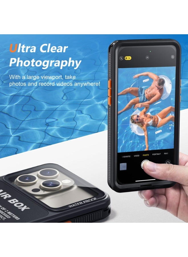general Waterproof Case for iPhone, Underwater Snorkeling Diving Phone Case for iPhone 15PM 14PM 13PM 12PM /15PLUS 14PLUS, HD Underwater Photography Snorkeling Case Travel Essentials - Image 4