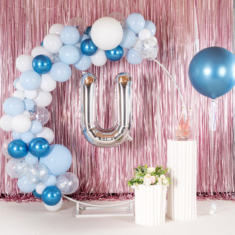 Restaurantware-Balloonify 40 Inch Letter Balloon, 1 Large Alphabet Party Balloon - Letter U, Self-Sealing, Silver Foil Mylar Balloon, Hanging Loop, Decoration For Birthday, Wedding, Or Graduation - Image 4
