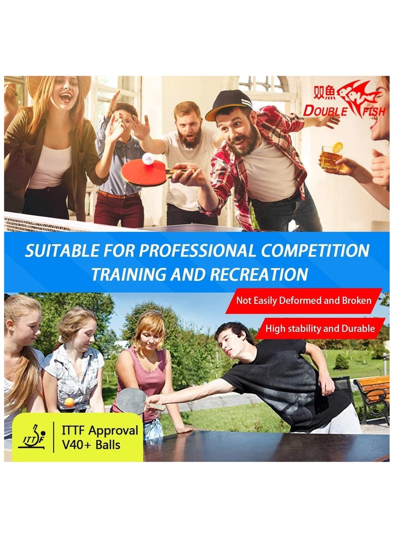 DOUBLE FISH Ping Pong Balls White ITTF Approval Professional 3-Star Ping Pong Ball WTT Smash Official Table Tennis Balls 40+ABS Training Balls - Image 5