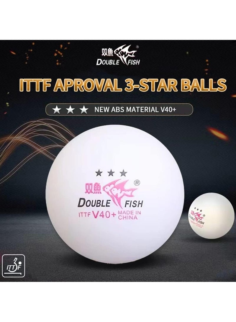 DOUBLE FISH Ping Pong Balls White ITTF Approval Professional 3-Star Ping Pong Ball WTT Smash Official Table Tennis Balls 40+ABS Training Balls - Image 2