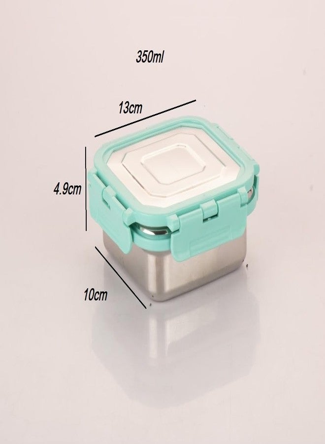 Foliam Stainless Steel Lunch Box with Air Tight Spill Proof Lid, Container Tiffin Box/Lunch Box for Boys and Girls for Office/School (350 ml) - Image 2