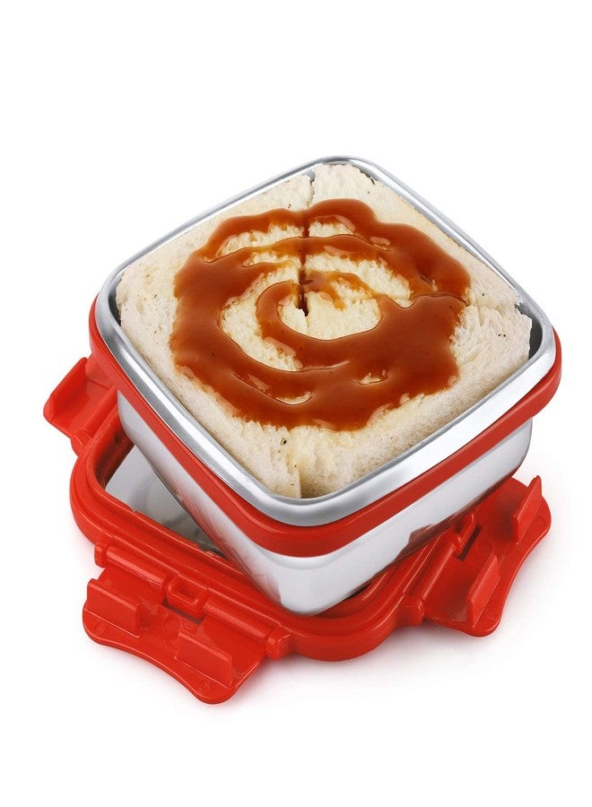 Foliam Stainless Steel Lunch Box with Air Tight Spill Proof Lid, Container Tiffin Box/Lunch Box for Boys and Girls for Office/School (350 ml) - Image 4