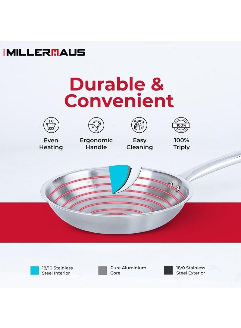 MILLERHAUS TRIPLY FRYPAN 24 CM - Image 2