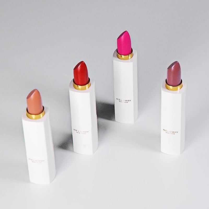 MELOWAY Hi-Rise Hydrating Matte Lipstick | Moisturizing, High-Pigment, Vegan Formula | Long-Lasting, Non-Drying, One-handed Capless Lipstick for Easy Application, Blushin - Image 4