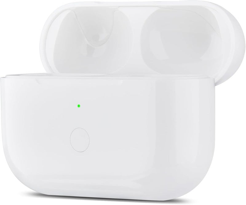 جيكريا غطاء شحن بديل لسماعات AirPods Pro 2 و1 من OLEBAND: سهل الاقتران مع سماعات AirPods Pro عبر زر الاقتران، يدعم الشحن السلكي واللاسلكي، متوافق مع الجيل الأول والثاني من سماعات iPods Pro، مع ضمان لمدة سنة (لون أبيض) - Image 1