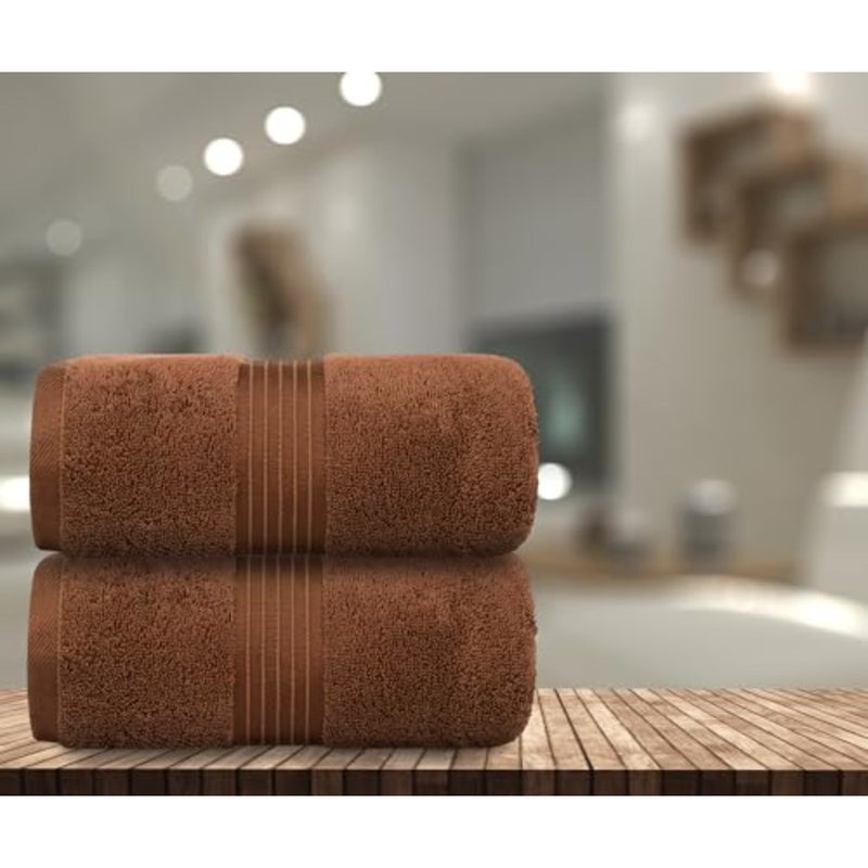 Set 4 Pack, 70 X 140 cm - 600 GSM 100% Combed Cotton Quick Drying Highly Absorbent Thick Bathroom Towels - Soft Hotel Quality for Bath and Spa - Image 4