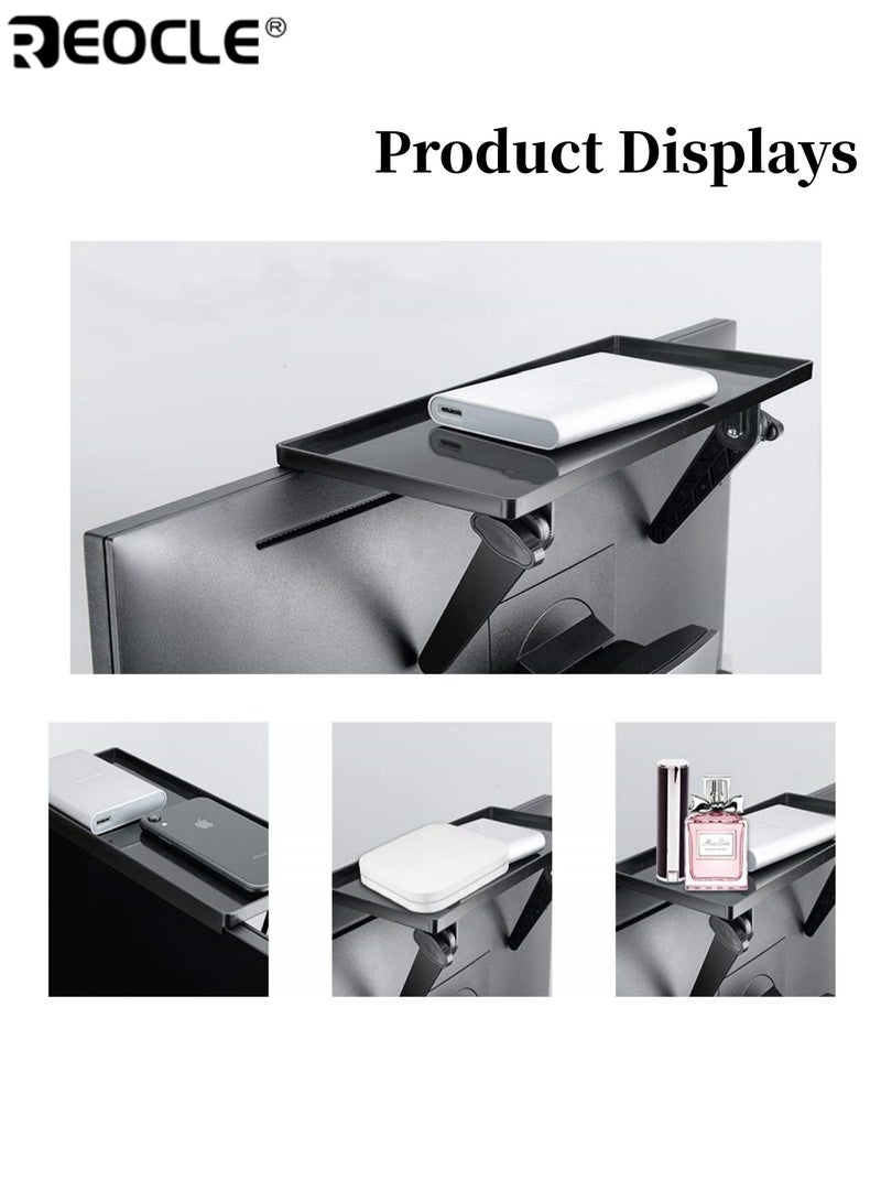 ريوكل قطعتان من رف عرض تلفاز قابل للتعديل بدون حفر، منظم تخزين قوي مصنوع من راتنج ABS، تصميم موفر للمساحة، مثالي لغرف المعيشة بحجم 26×11.5 سم - Image 3