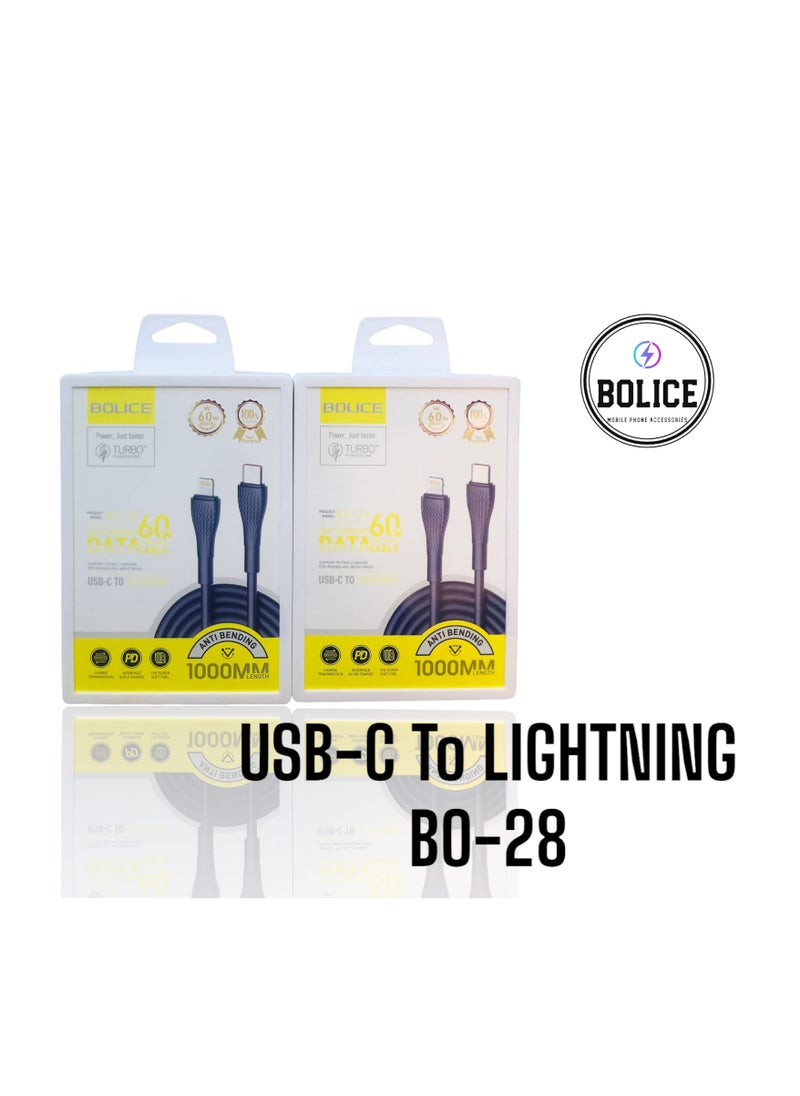 BOLICE - USB C to Lightning Cable Fast Charging Power Delivery - Image 1