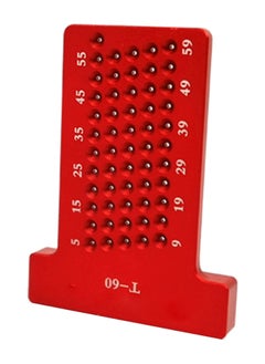 NIBEMINENT T-60 Hole Positioning Metric Measuring Ruler Red 8x1x6centimeter  - Image 2