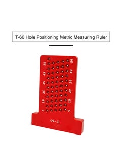 NIBEMINENT T-60 Hole Positioning Metric Measuring Ruler Red 8x1x6centimeter  - Image 3