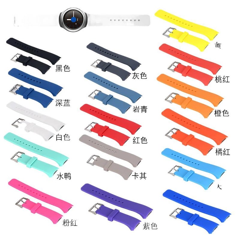 Blue Silicone Sport Smartwatch Band Compatible with Samsung Galaxy Watch Classic with Adjustable Fit Soft Strap and Quick Daily Replacement - Image 1