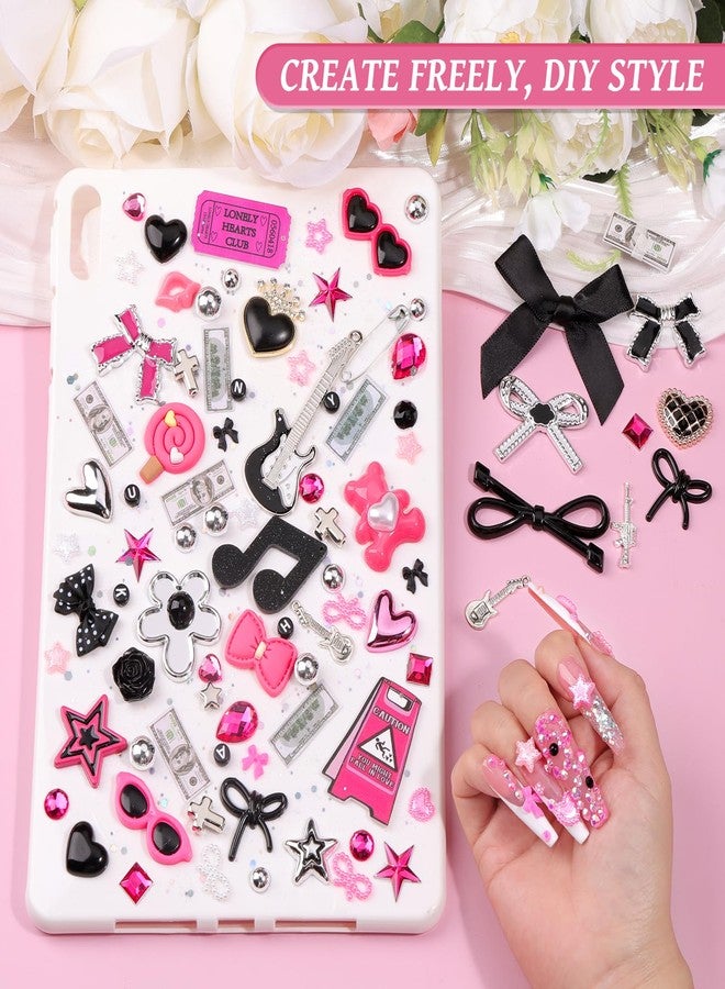 Umillars 1740 Pcs Junk Case Charms Kit, Junk Phone Case for Customizing DIY, Letter Beads, Kawaii Nail Accessories Flatback Beads, Star, Love, Rhinestones, Candy Bow Charms, Cute Decors for DIY Crafts - Image 5