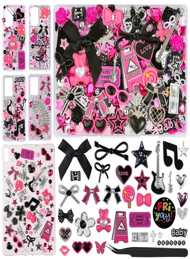 Umillars 1740 Pcs Junk Case Charms Kit, Junk Phone Case for Customizing DIY, Letter Beads, Kawaii Nail Accessories Flatback Beads, Star, Love, Rhinestones, Candy Bow Charms, Cute Decors for DIY Crafts - Image 1