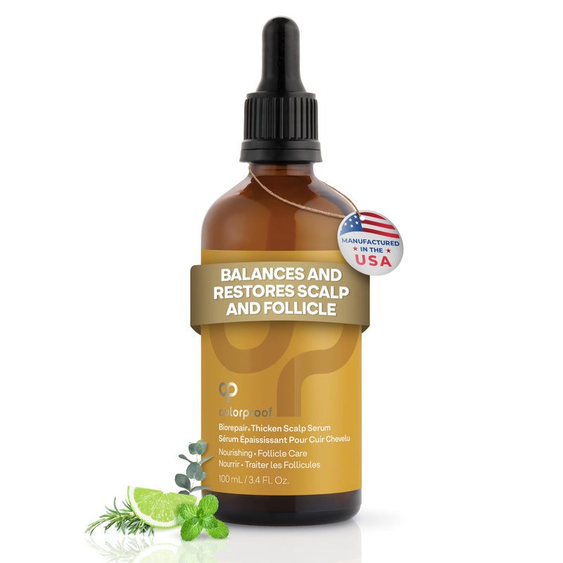 Colorproof Biorepair Thicken Scalp and Follicle Care Serum 3.4 Fl. Oz. w/Fresh Lime, Eucalyptus, Mint Leaf & Rosemary Scent, Color-Protection and Fuller-Looking Hair - Image 1