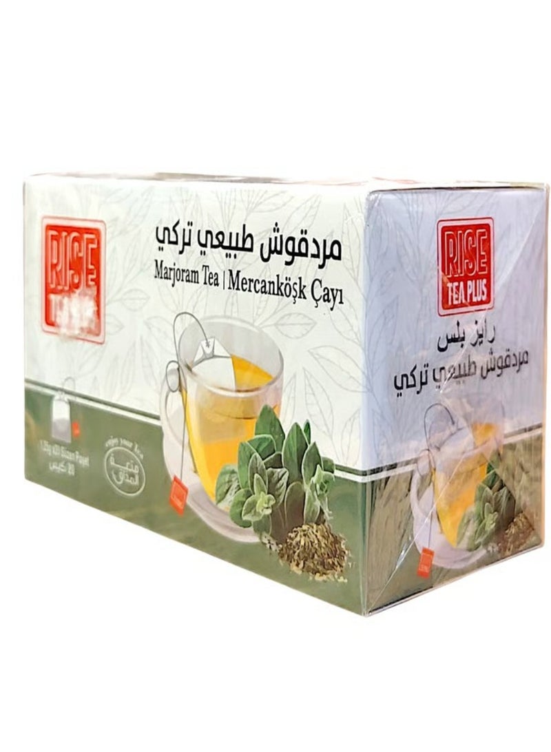 شاي بردقوش طبيعي تركي من رايز بلس , 20 كيس