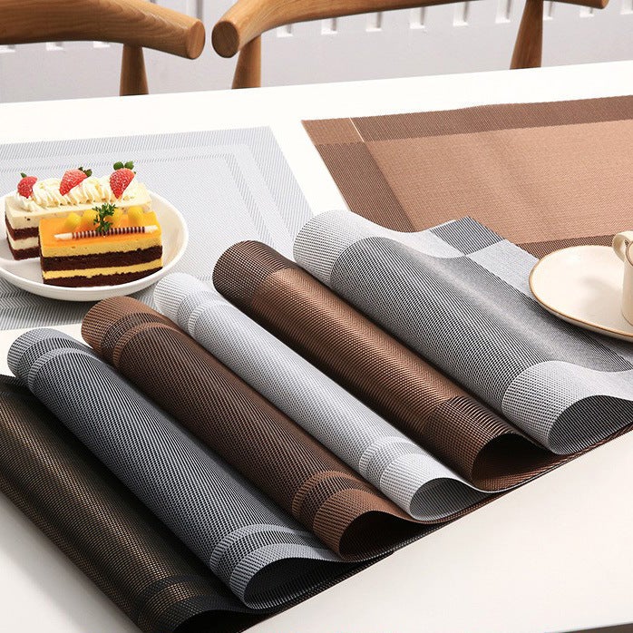 Teslin Western Placemat Pvc Insulated Table Mat Rectangular Simple Household Disposable Plate Mat - Image 2