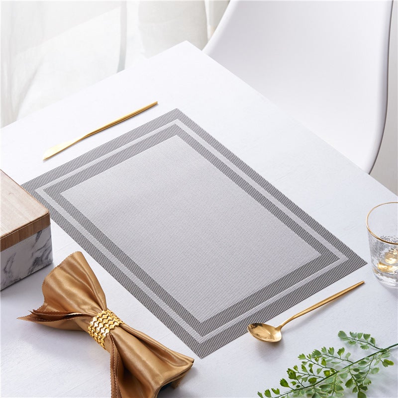 Teslin Western Placemat Pvc Insulated Table Mat Rectangular Simple Household Disposable Plate Mat - Image 1