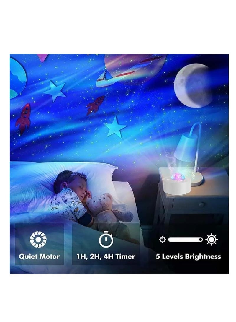 LED Aurora Star Galaxy Starry Sky Projector Night Light Built-in Whit Noise For Hoom Bedroom Decoration Kids Child Gift - Image 5