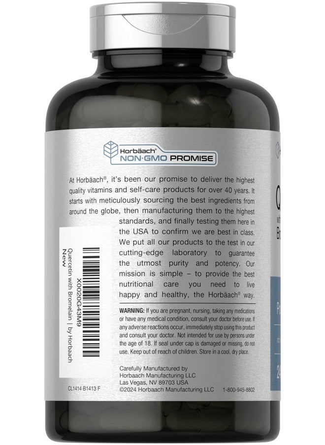 Horbaach Horbäach Quercetin with Bromelain Supplement | 240 Capsules | Non-GMO and Gluten Free  - Image 3