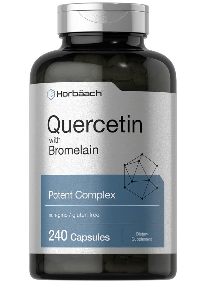Horbaach Horbäach Quercetin with Bromelain Supplement | 240 Capsules | Non-GMO and Gluten Free  - Image 1