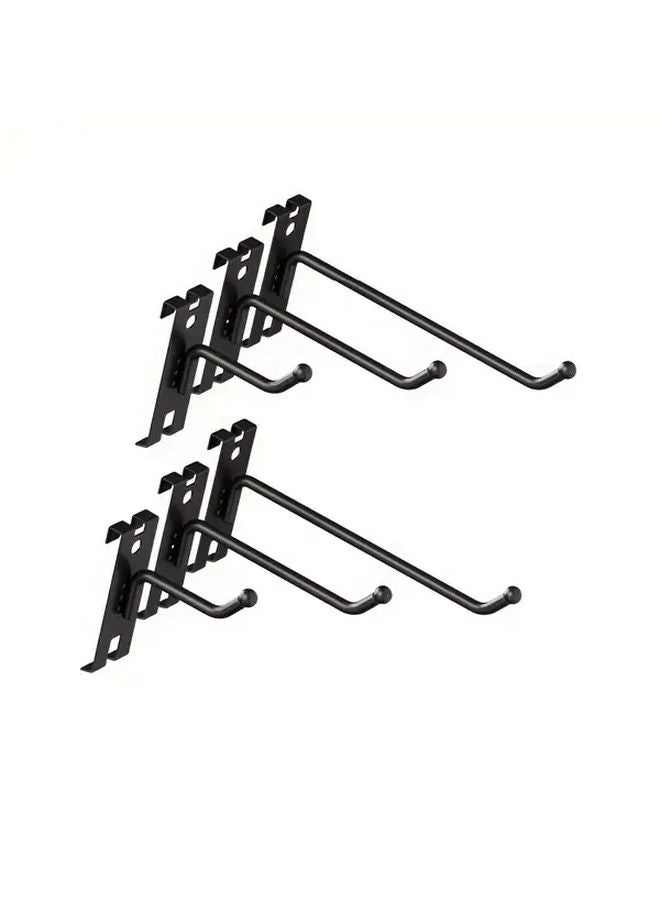 6 قطع خطافات حائط سوداء بشبكة معدنية متينة لتعليق وعرض الأدوات في المرآب - Image 1