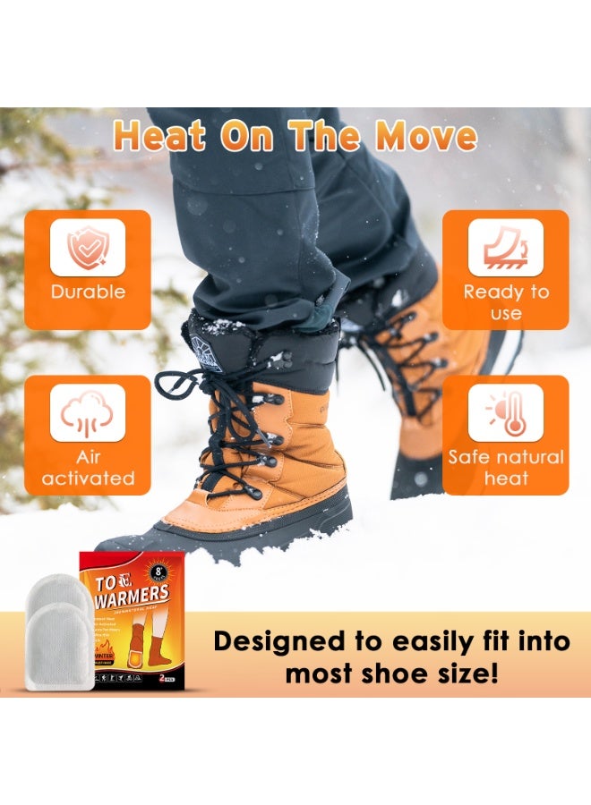 ياكيتر 5 أزواج من دفّاية أصابع القدم، تدفئة تدوم حتى 8 ساعات، نعل داخلي ساخن لتدفئة القدمين، دفّاية أصابع فورية قابلة للتصرف، لاصقة، تعمل بالهواء لفصل الشتاء، للعمل في الهواء الطلق والأنشطة الرياضية - Image 3