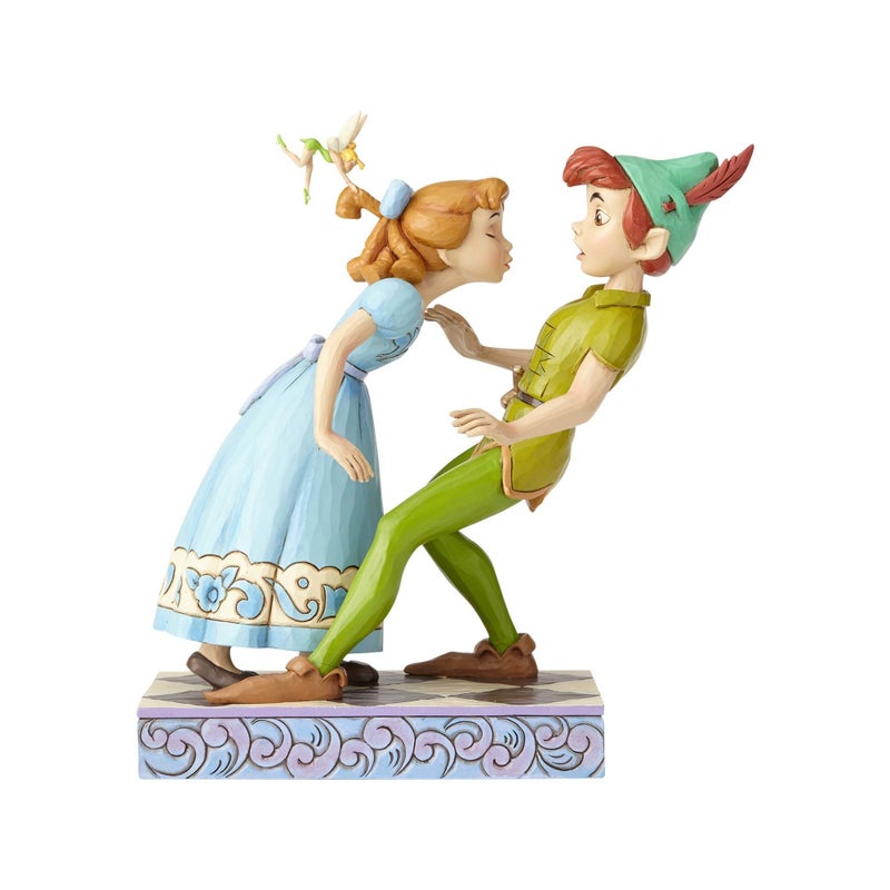 Enesco Disney Traditions by Jim Shore 65th Anniversary Peter Pan and Wendy Stone Resin 74 Figurine 74 Inches Multicolor