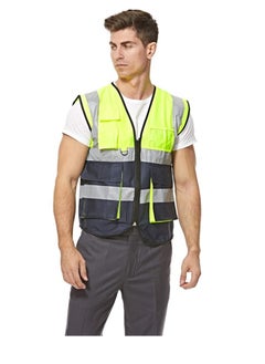 Vaultex Dazzle Safety Vest Heavy Duty Dual Color with Zipper - Green  - Image 1
