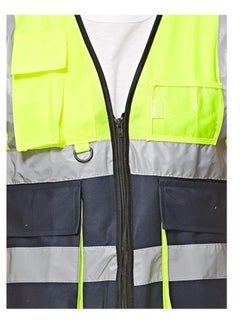 Vaultex Dazzle Safety Vest Heavy Duty Dual Color with Zipper - Green  - Image 3